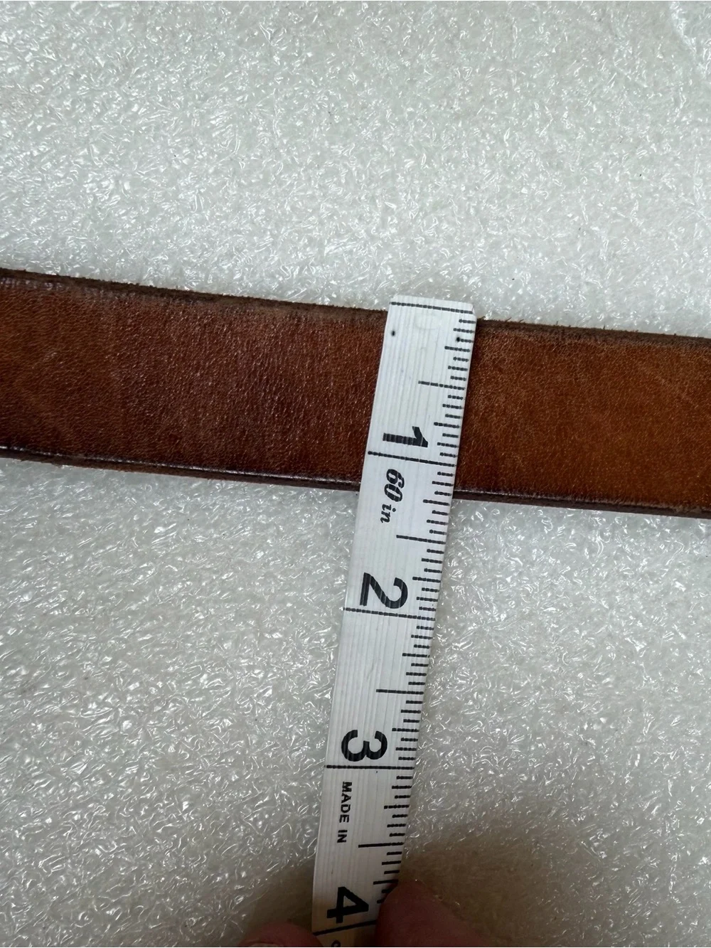 Vintage Polo Ralph Lauren Men’s 38 Brown Leather Clasp And D-Ring Belt note